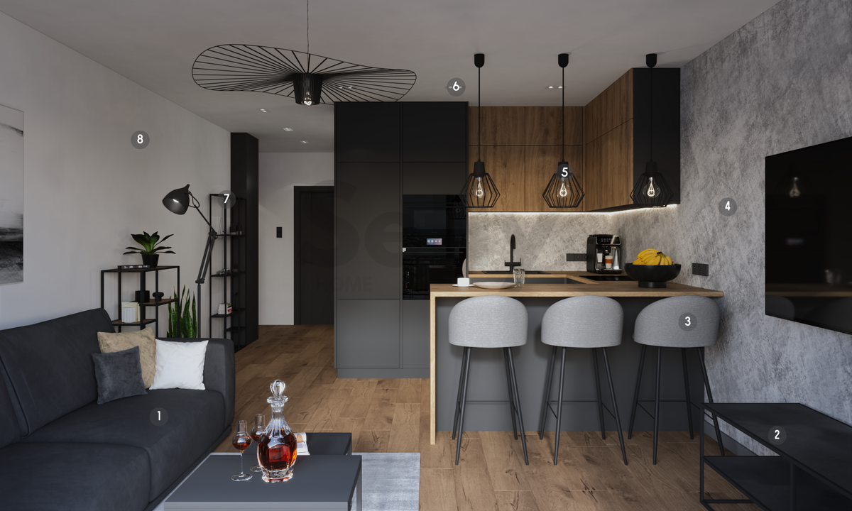 Wizualizacja — render gotowego wnętrza